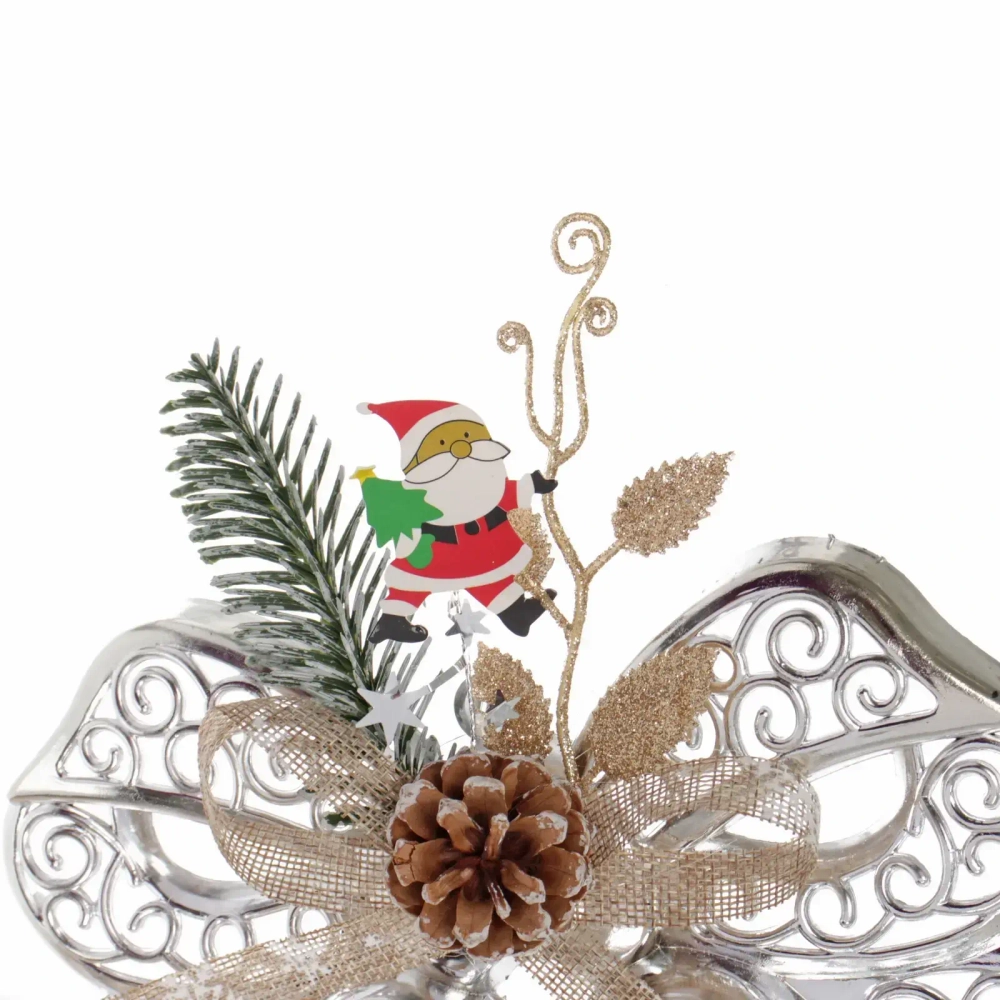 Украшение новогоднее «Лесная сказка» 28*21 см, Серебро
