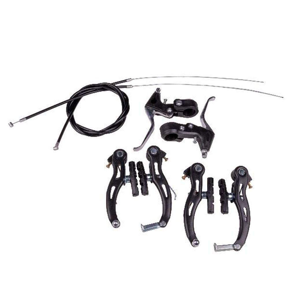 Набор V-тормоза,метал.ручки + тросса,черный/3122633-51