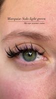 Оттеночные полупрозрачные  линзы для Светлых глаз Marquise solo light green  для дальнозоркости и близорукости/ Линзы в стиле Ultraflex - 2 линзы