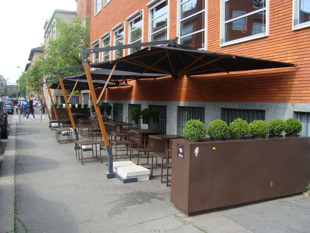 Зонт профессиональный 3х3 м Scolaro Torino Braccio, слоновая кость