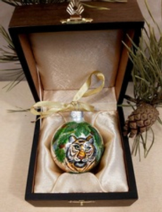 Шар новогодний с ручной росписью  Палех "Тигр" №2