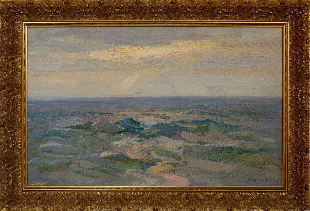Картина Стрелова А.Е. "Море" картон/масло 50х80