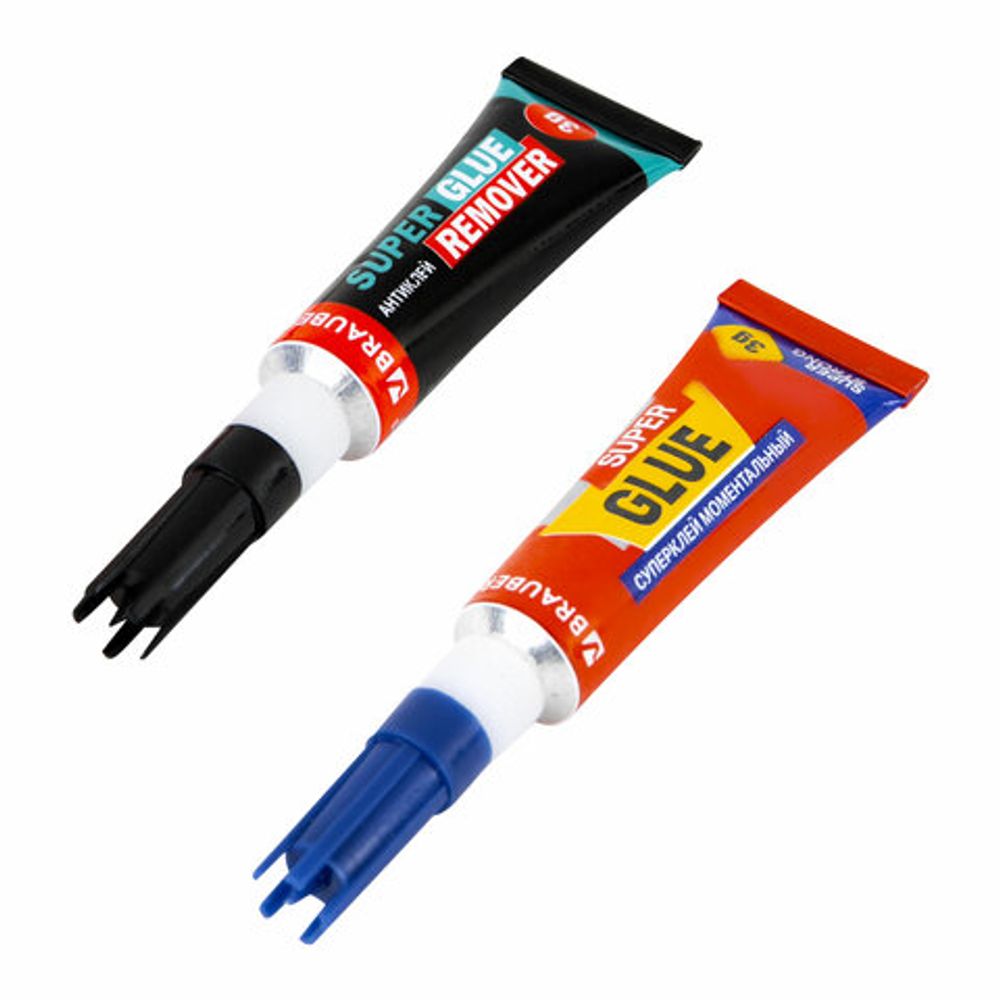 Клей моментальный Суперклей 5 шт. по 3 г + "Антиклей" в подарок, BRAUBERG EXTRA, 608107