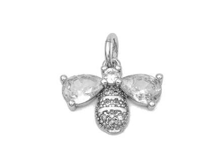 Подвеска "Пчелка" 10,5мм, со стразами