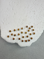 Шатоны 3 мм, Топаз в серебре, 25 шт