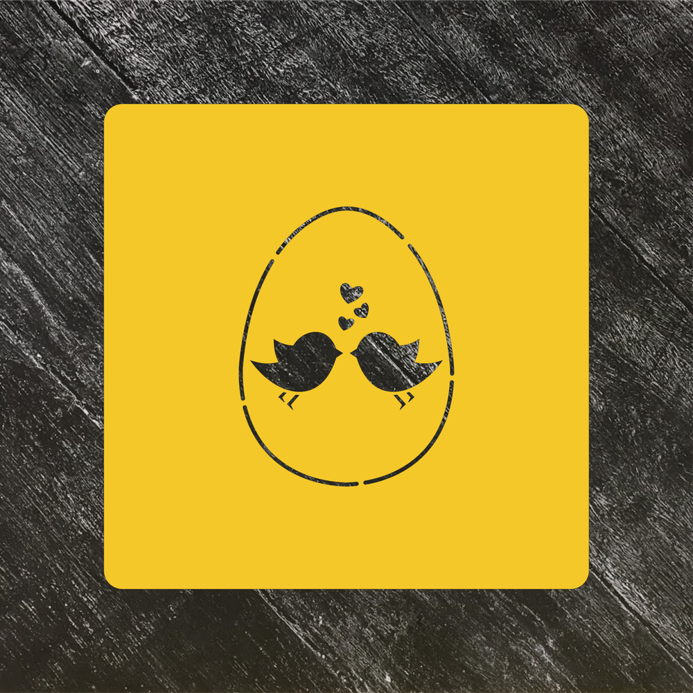 Трафарет Пасхальный №29 яйцо с птичками