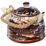 Чайник заварочный керамический 400мл с ситом «Китайская деревня»