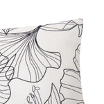 Наволочка декоративная Чёрные цветы, 40 х 40 см, 100% хлопок