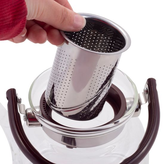 Заварочный чайник 2200 мл. Kamille KM-1614 (стекло, нержавеющая сталь, пластик)