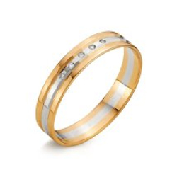 Кольцо из золота с фианитами