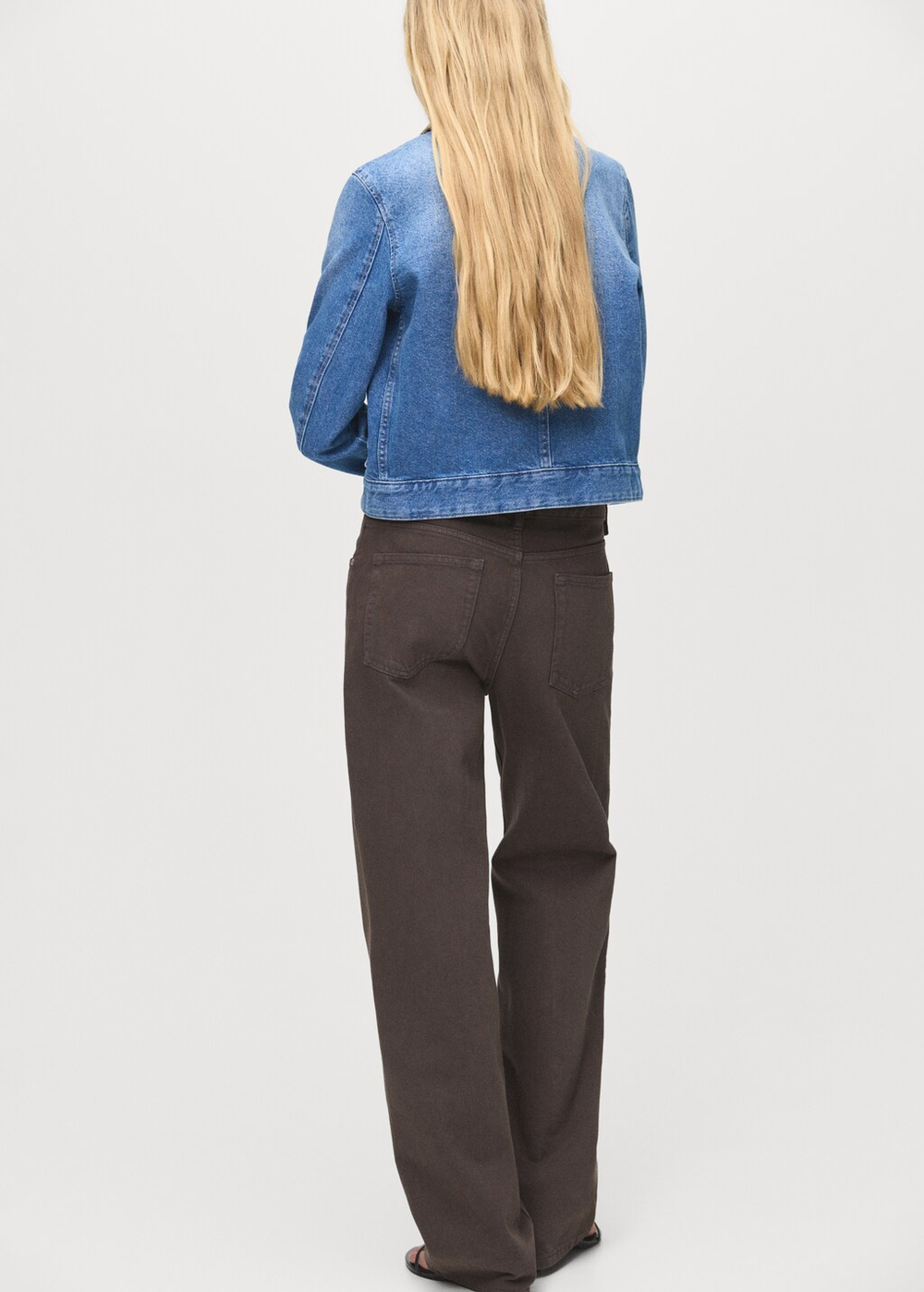 Джинсовая куртка с вельветовым воротником