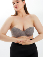 Набор из 2 бюстгальтеров-балконет - черного и леопардового (Размер: 34C) (Цвет: черный с леопардовым)