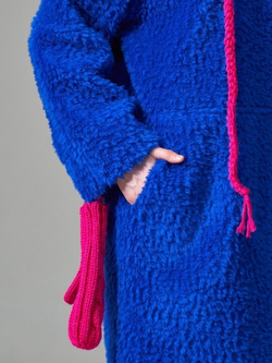 Шуба женская чебурашка из шерсти тедди, SilverFox (арт. S969cb)