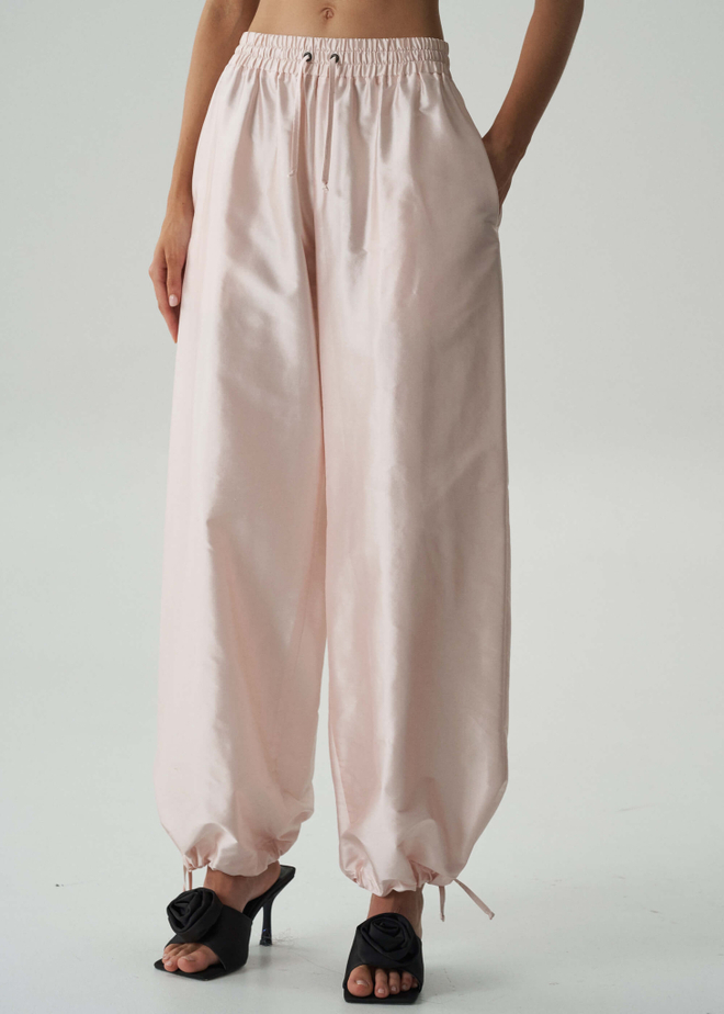 Брюки из шелковой тафты dupion