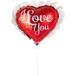 Шар Фольгированный Сердце красное кружево (Красный)