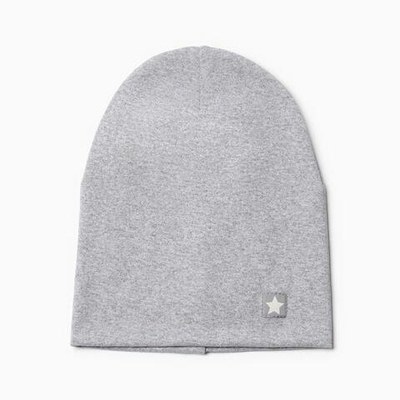 Шапка для мальчика, цвет серый меланж, размер 46-50