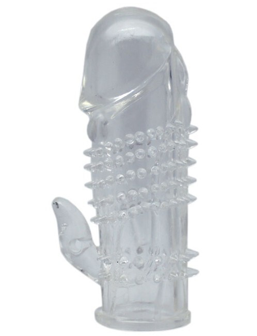 Насадка с пупырышками и стимулирующим отростком (Цвет: цвета в ассортименте)