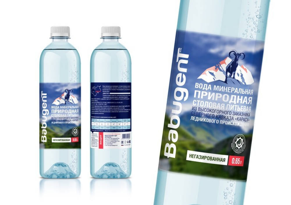 Вода Babugent 0,65мл не газ.