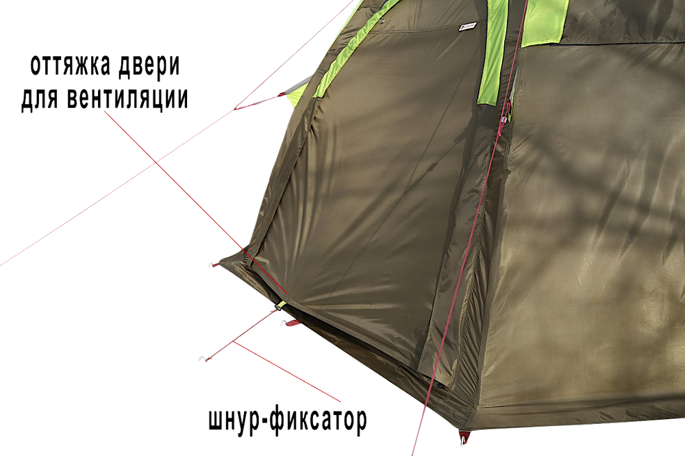 Палатка Лотос Мансарда 5  П-образная дверь 3.2х3.6х2.05м 9.6кг 19016
