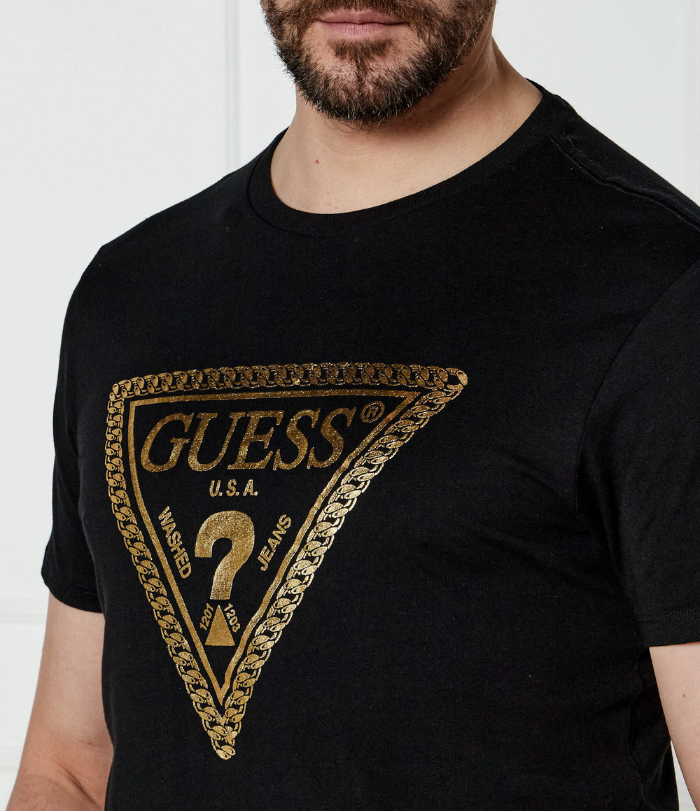 Футболка CHAIN TRI LOG GUESS - черный(M5RI49 K9RM1)