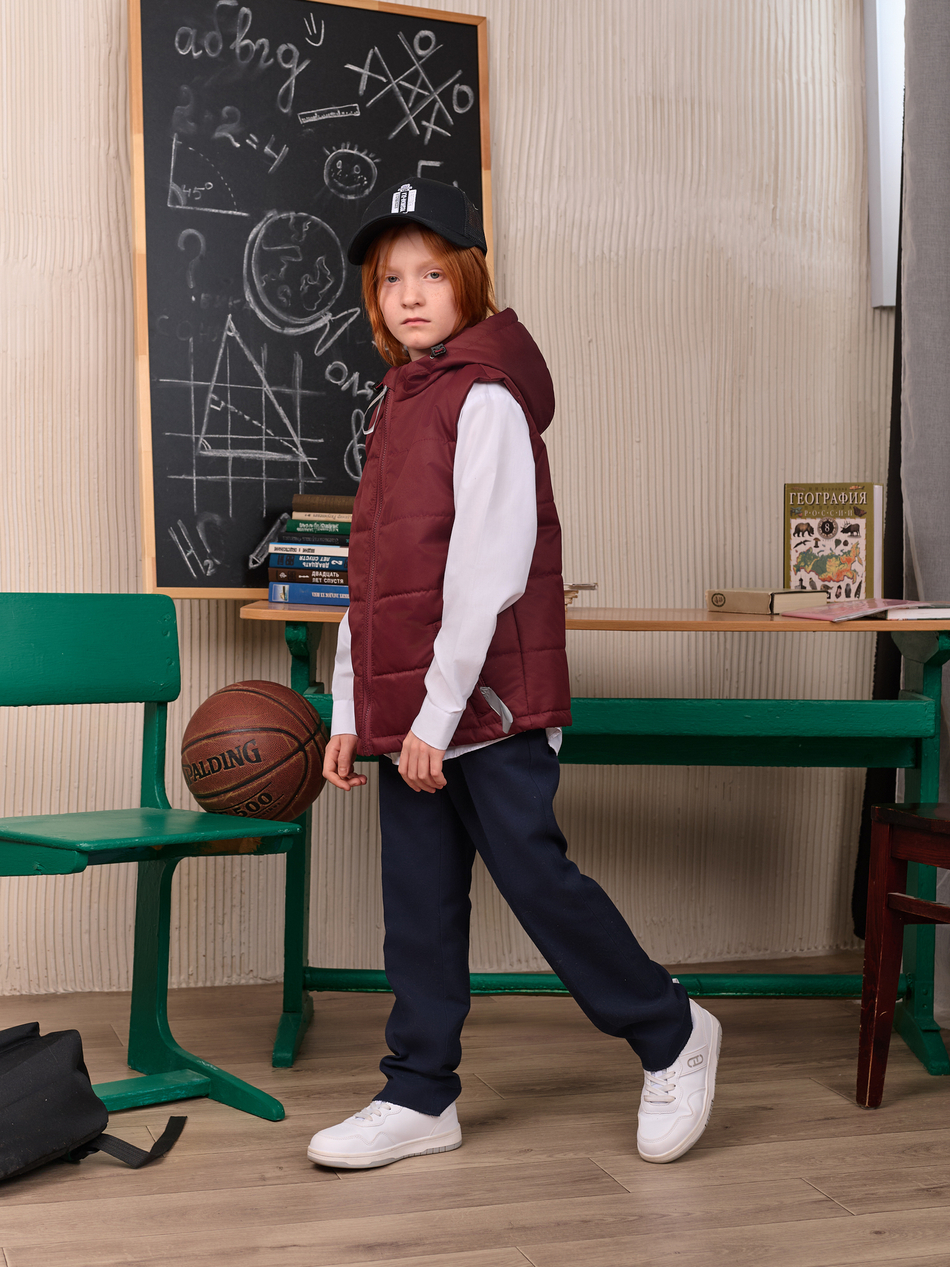 Жилет детский  SCHOOL бордо