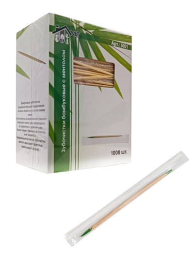 Зубочистки бамбуковые с ментолом