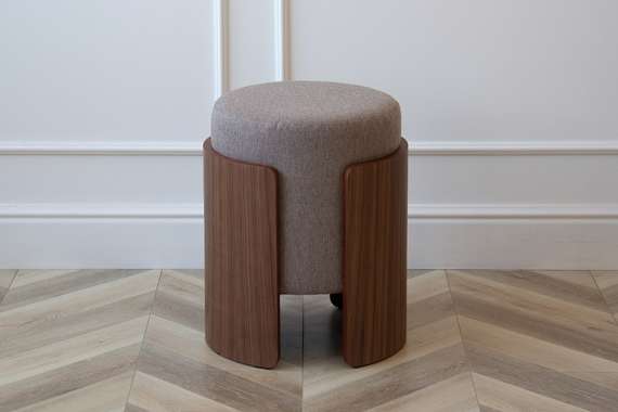 Пуф Lagom (капучино твид, орех)