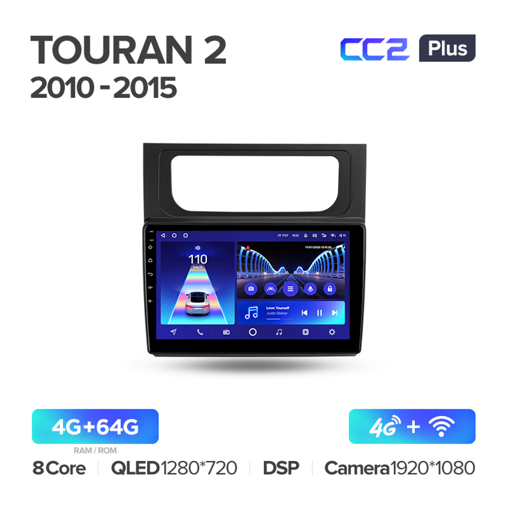 Teyes CC2 Plus 10,2"для Volkswagen Touran 2 2010-2015