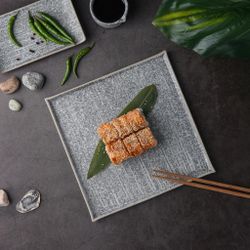 Тарелка 24*24 см h1,3 см квадратная Stone Untouched Taiga P.L. Proff Cuisine [1]