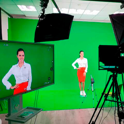 Съемка на зеленом фоне(хромакее)