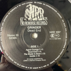 Винтажная виниловая пластинка LP Grinder Dead End (Germany 1989)