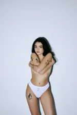 Хлопковые трусики «Beautiful but boring» Белые