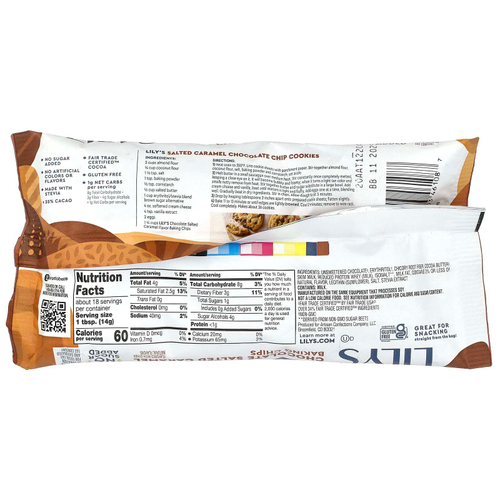 Lily's Sweets, Чипсы для выпечки, шоколад с соленой карамелью, 255 г (9 унций)