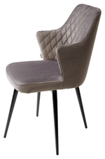 Стул М-City DISAUR Герман (Herman) поворотный на 360 градусов, Графит 14, Велюр, Черный каркас