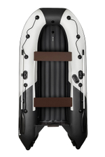 Ривьера 3200 НДНД компакт УСИЛЕННАЯ серый-черный (Лодка пвх под мотор)