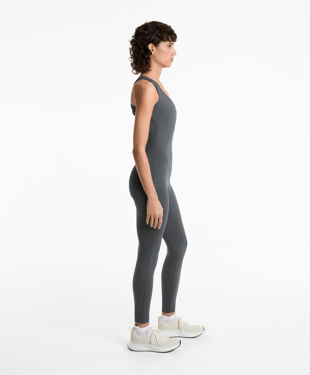 Oysho Длинный комбинезон Comfortlux, масляный синий