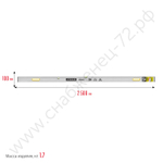 STAYER GRAND 2.5 м, точность 1 мм/м, 2 глазка, Правило с уровнем и ручками, (10752-2.5)