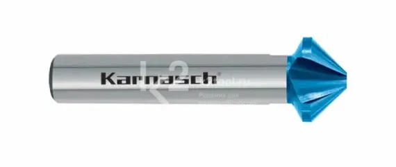 Зенковка Karnasch Ø6,3 мм, с покрытием Blue-Tec, 90°, HSS-XE, DIN 335, арт. 20.1747-010