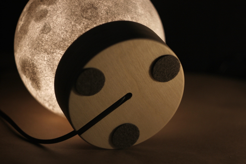 Светильник - Луна (15 см) деревянная подставка