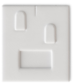 Вкладыш 03/наклонный/для 2 колец/2 вертикальных язычка/окошко для бирки/прорезь для нитки