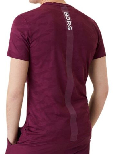 Мужская теннисная футболка Björn Borg Performance T-shirt - grape wine