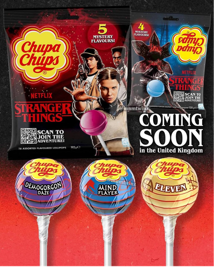 Леденцы Чупа-чупс Очень странные дела 4 вкуса, 120гр (Германия)