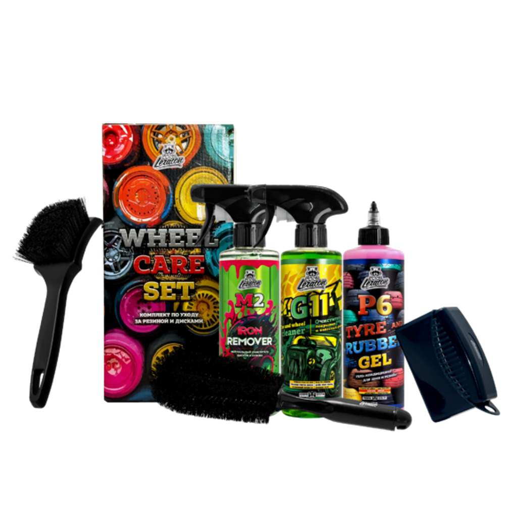 Leraton Комплект по уходу за резиной и дисками WHEEL CAR SET