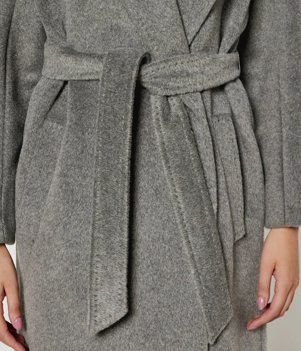 Хлопковое пальто Weekend MaxMara - серый(250161026)