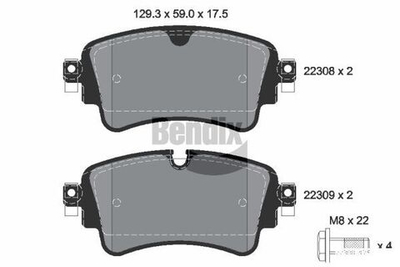 BENDIX Braking - BPD1217-BEN - Brake Pad Set, disc brake