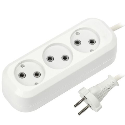 Удлинитель бытовой 3 гн, 7 м, ПВС, 2х1 мм2, б/з, Smartbuy, SBE-10-3-07-N