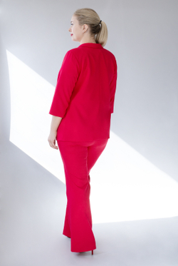 Жакет летний 3288АПА, красный #38К043288АП