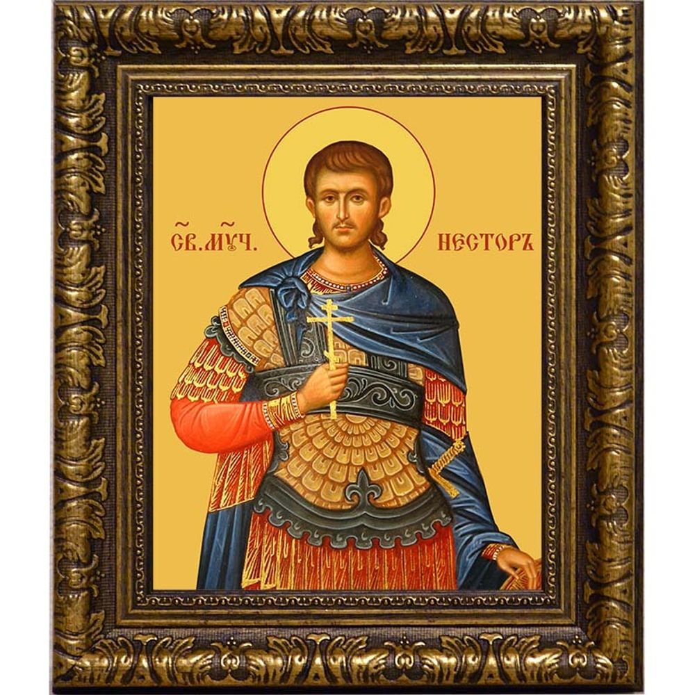 Нестор Солунский (Фессалоникийский) Мученик. Икона на холсте.