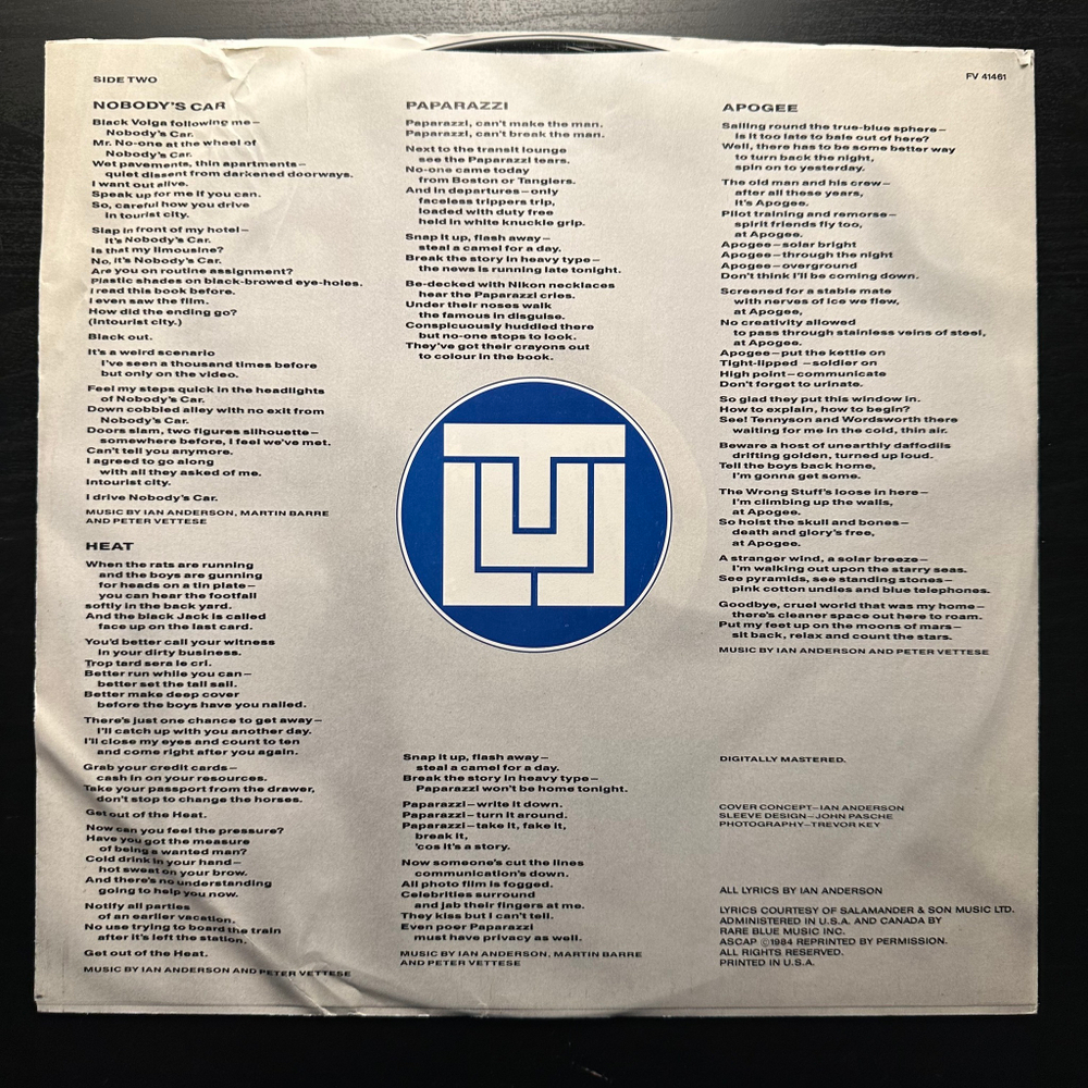 Jethro Tull - Under Wraps (США 1984г.)