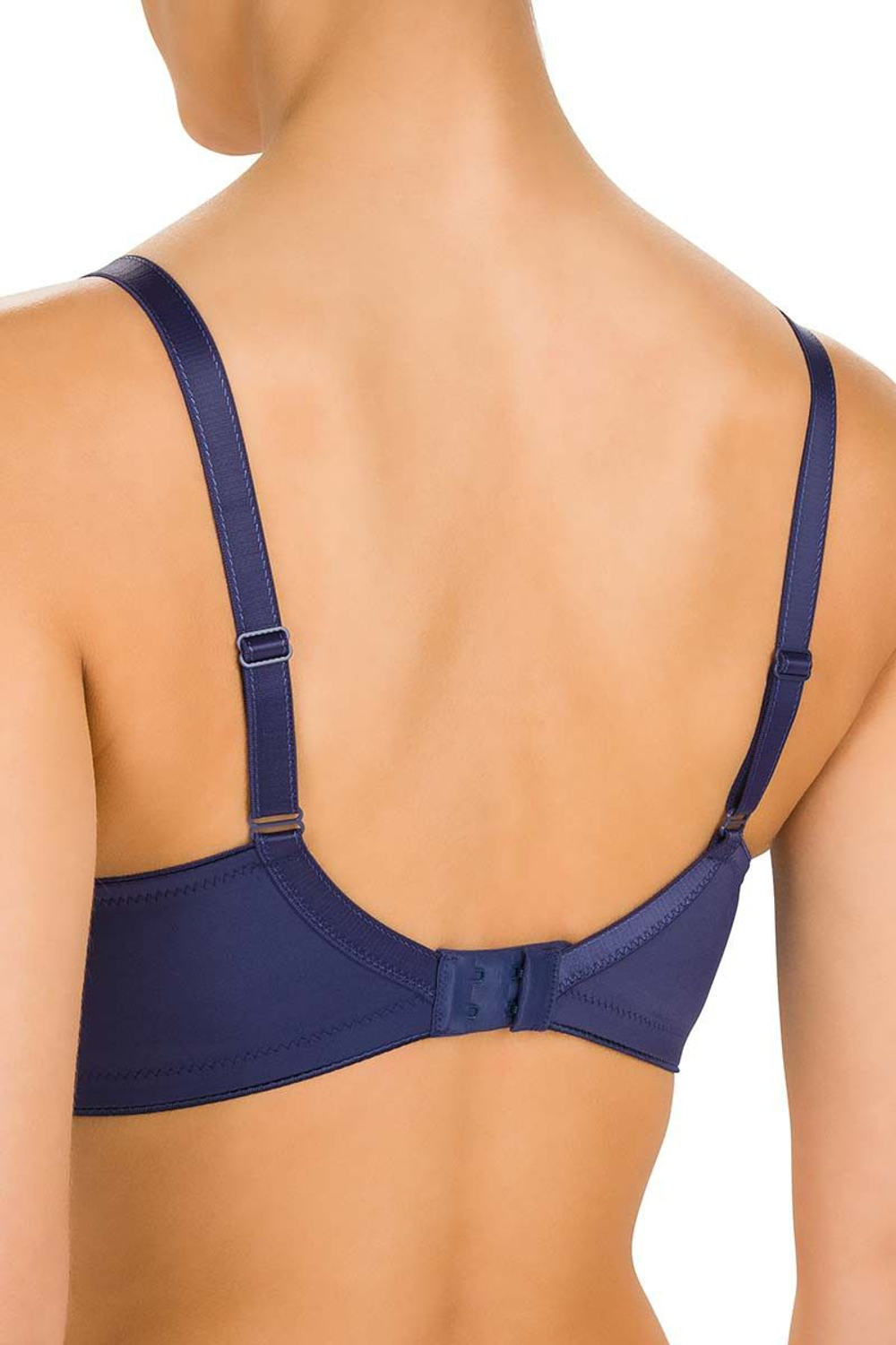 Синий бюстгальтер без косточек с рисунком в виде волн (Размер: 75D) (Цвет: синий)